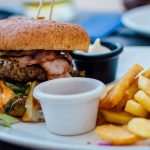 Cheesy Burger With Fried Special Dish