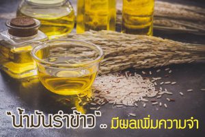 รู้หรือไม่ว่า⁉️ น้ำมันรำข้าวบริสุทธิ์จากข้าวกล้องไทย มีผลเพิ่มความจำ