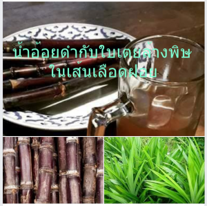 น้ำอ้อยดำกับใบเตยล้างพิษในเส้นเลือดฝอย
