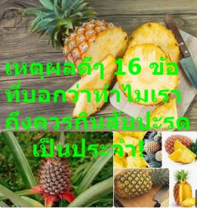 เหตุผลดีๆ 16 ข้อ ที่บอกว่าทำไมเราถึงควรกินสับปะรดเป็นประจำ!