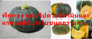 ฟักทอง อุดมไปด้วยวิตามินและ แร่ธาตุที่มีประโยชน์ต่อร่างกาย